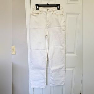 Hollister Curvy Ultra High Rise Dad Jean Women's White Stretch Size 29 X 33 9L
